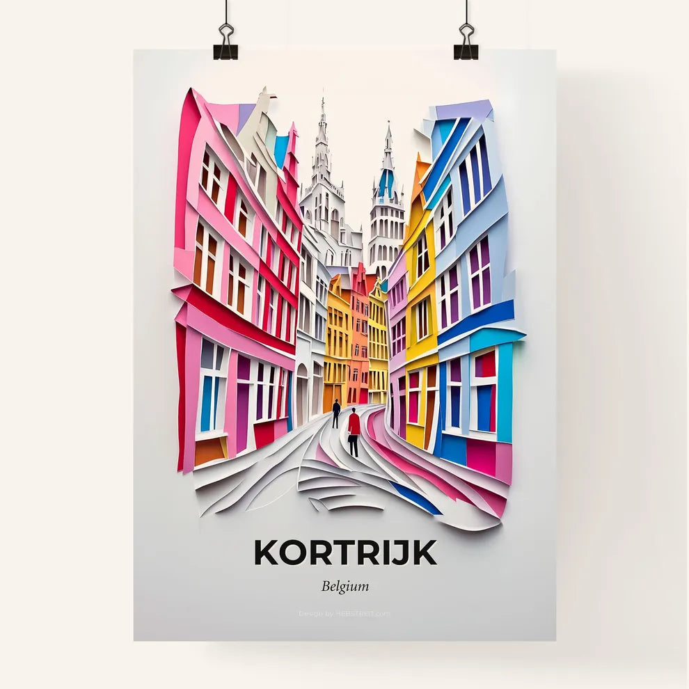 Vivid Kortrijk , Belgium, Colorful Poster