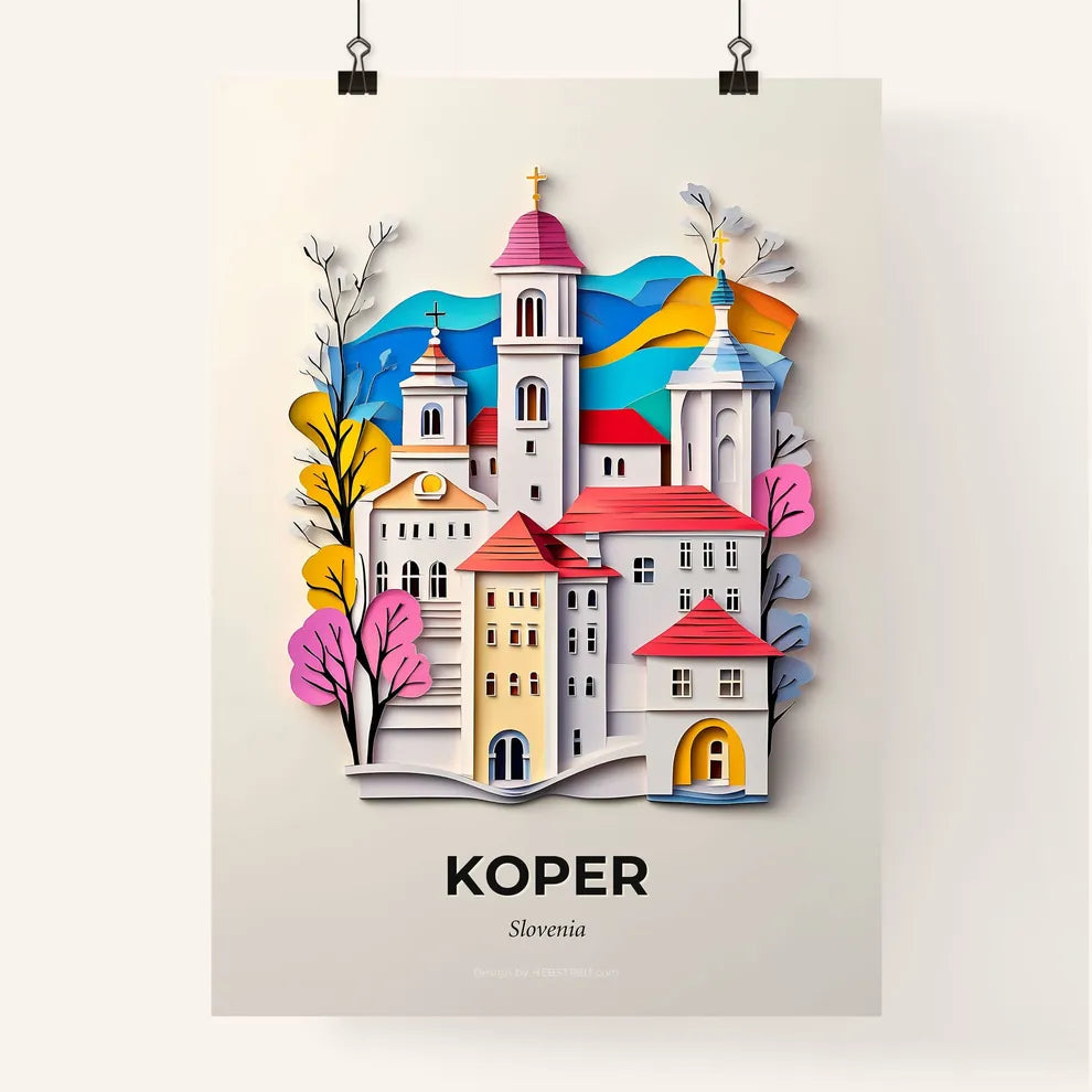 Vivid Koper, Slovenia, Colorful Poster