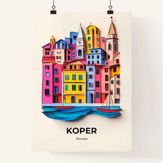 Vivid Koper, Slovenia, Colorful Poster