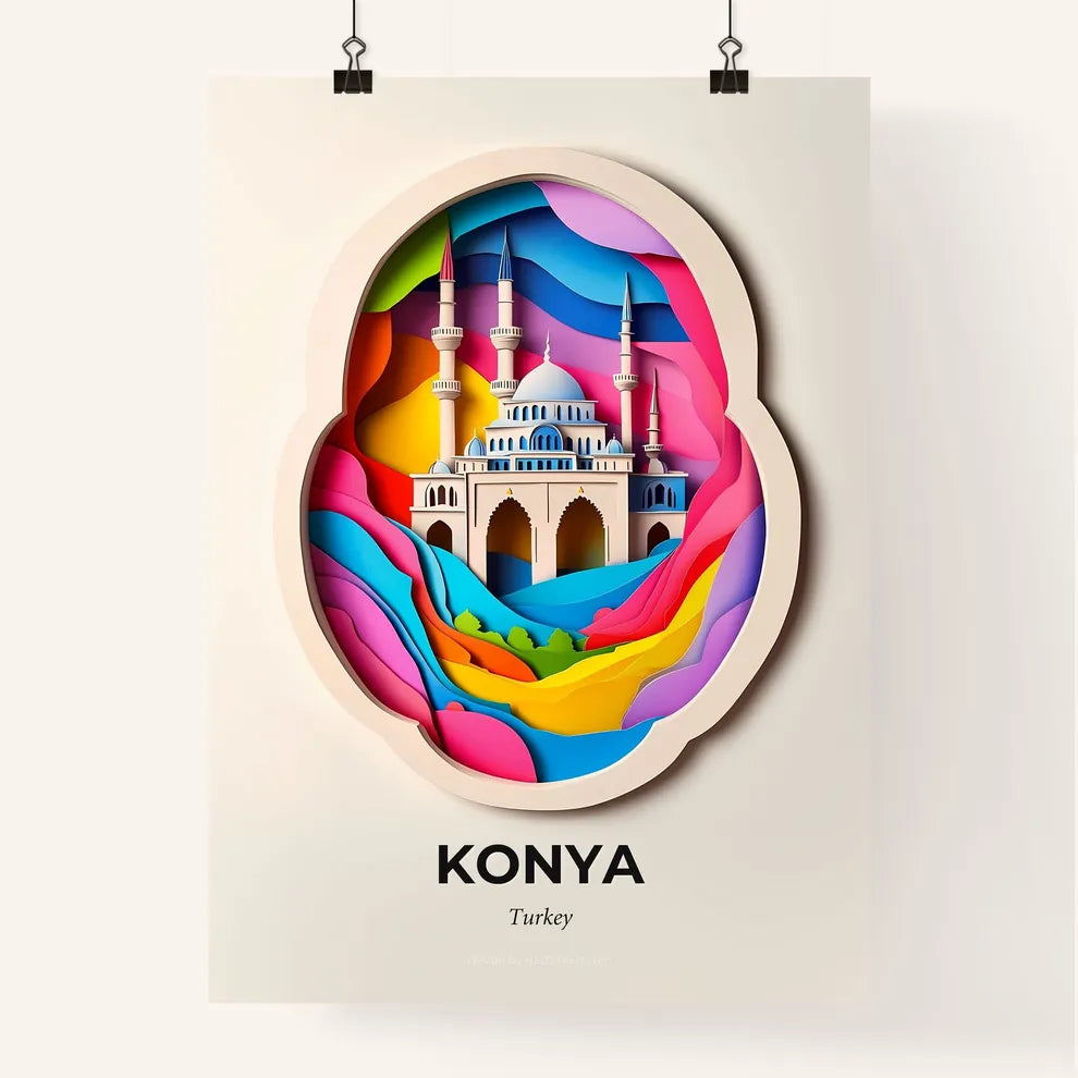 Vivid Konya, Turkey, Colorful Poster