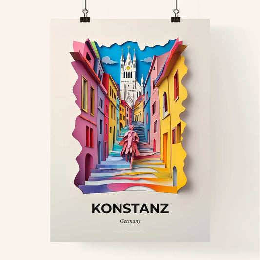 Vivid Konstanz, Germany, Colorful Poster