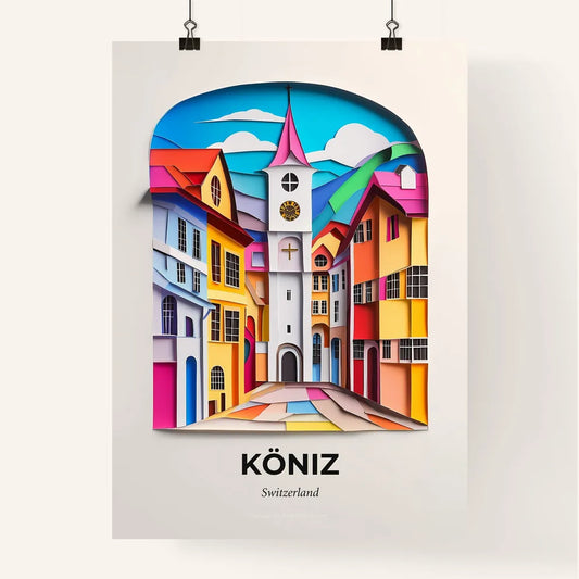 Vivid Köniz, Switzerland, Colorful Poster