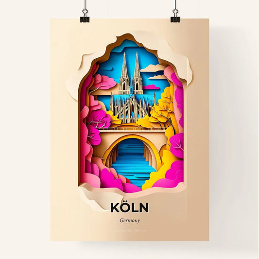 Vivid Cologne, Germany, Colorful Poster