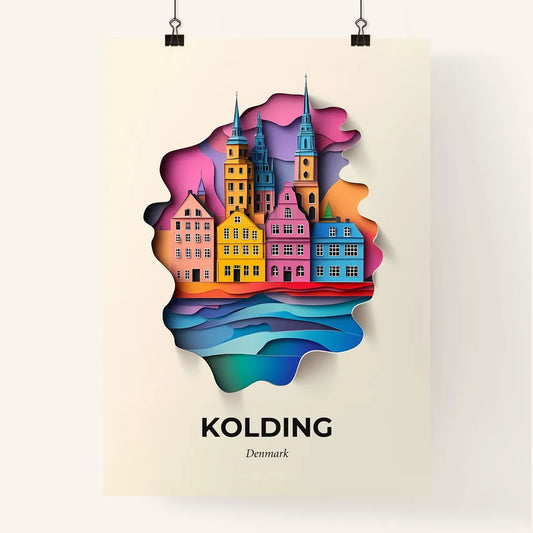 Vivid Kolding, Denmark, Colorful Poster