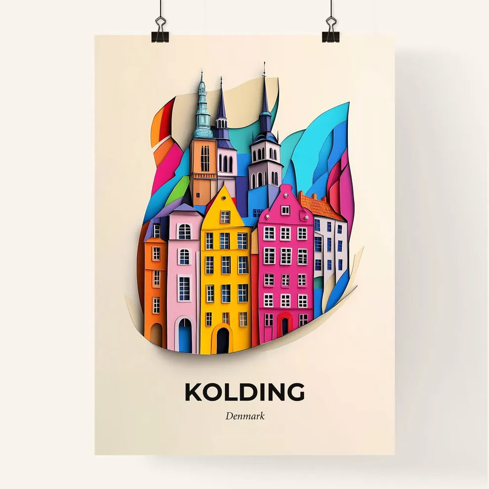 Vivid Kolding, Denmark, Colorful Poster