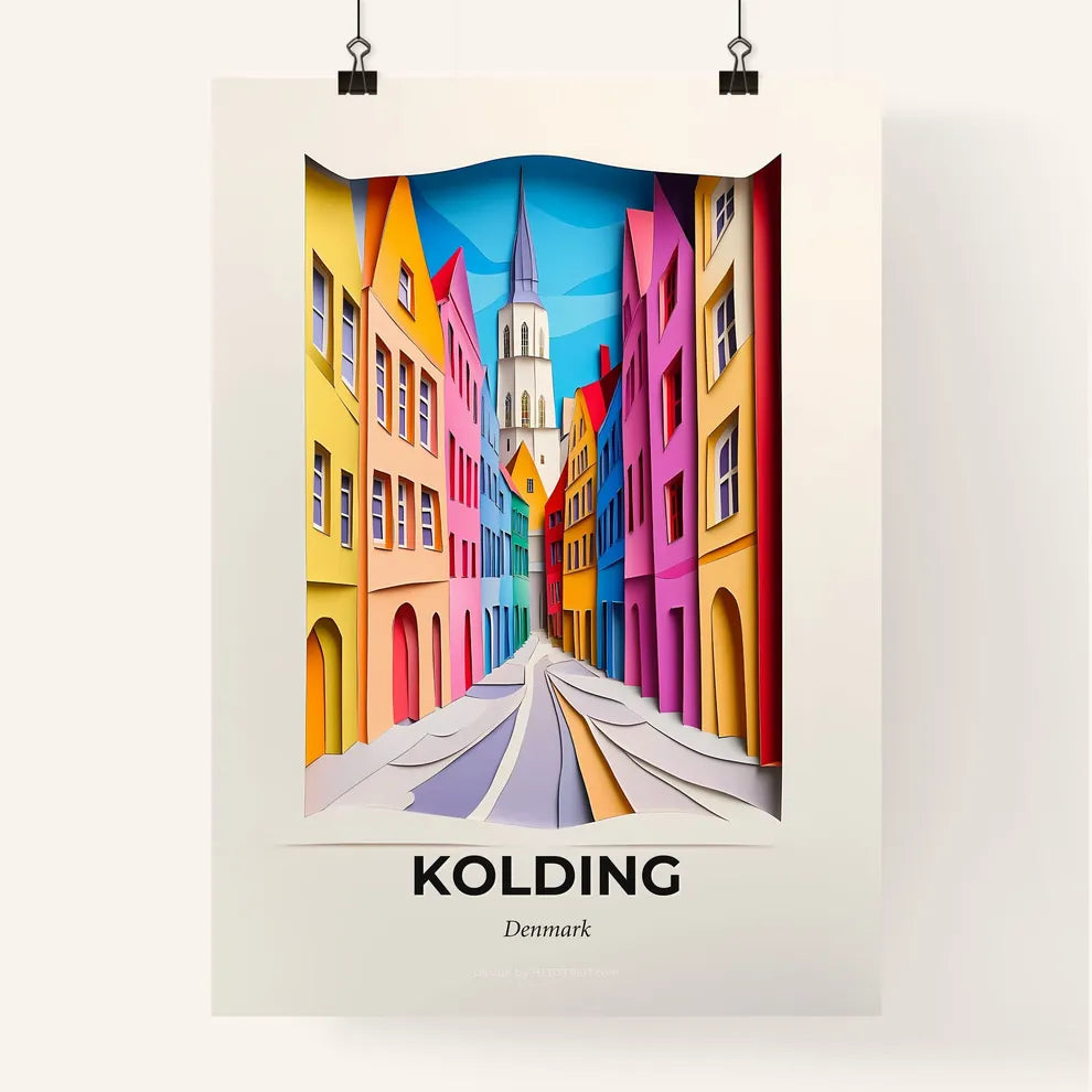 Vivid Kolding, Denmark, Colorful Poster