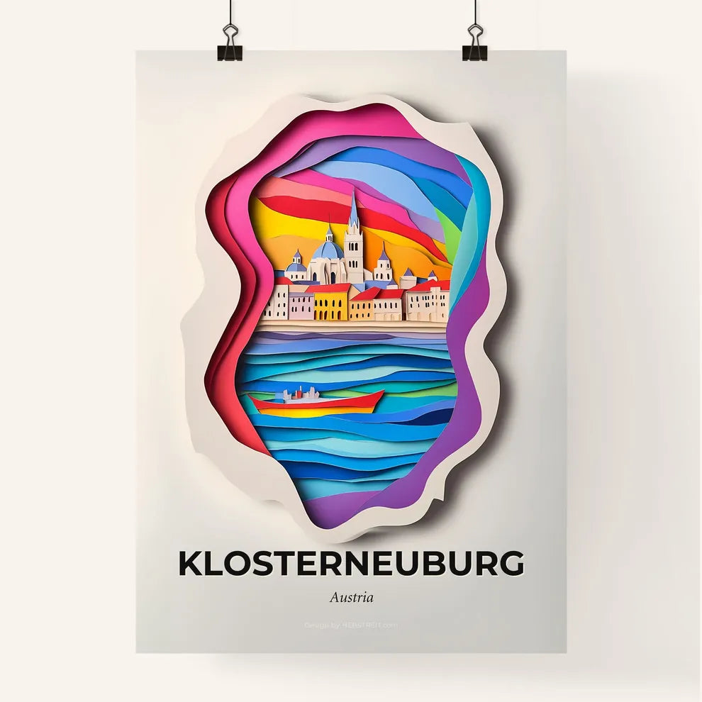 Vivid Klosterneuburg, Austria, Colorful Poster