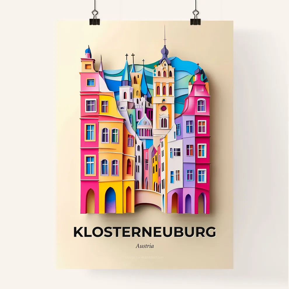 Vivid Klosterneuburg, Austria, Colorful Poster