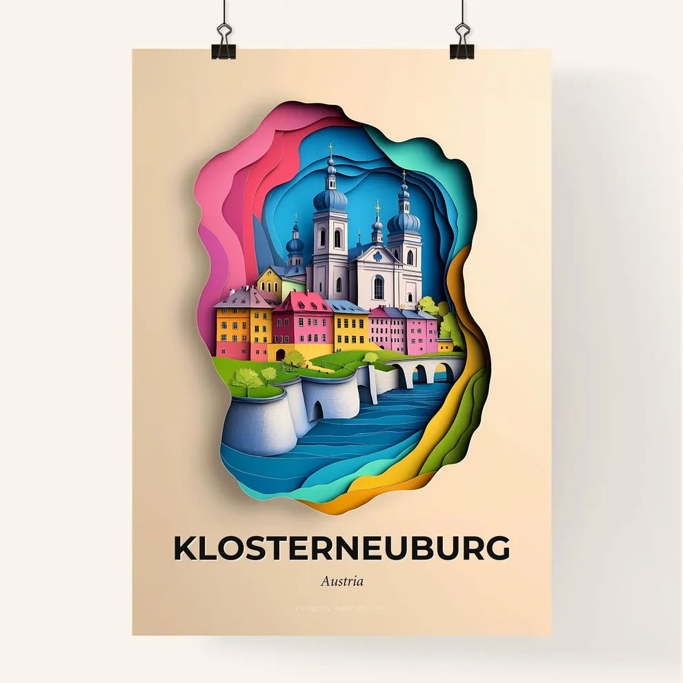 Vivid Klosterneuburg, Austria, Colorful Poster