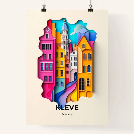 Vivid Kleve, Germany, Colorful Poster