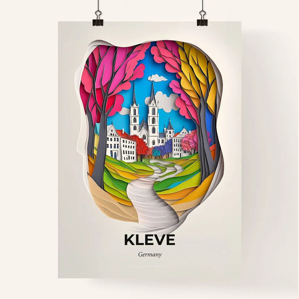 Vivid Kleve, Germany, Colorful Poster