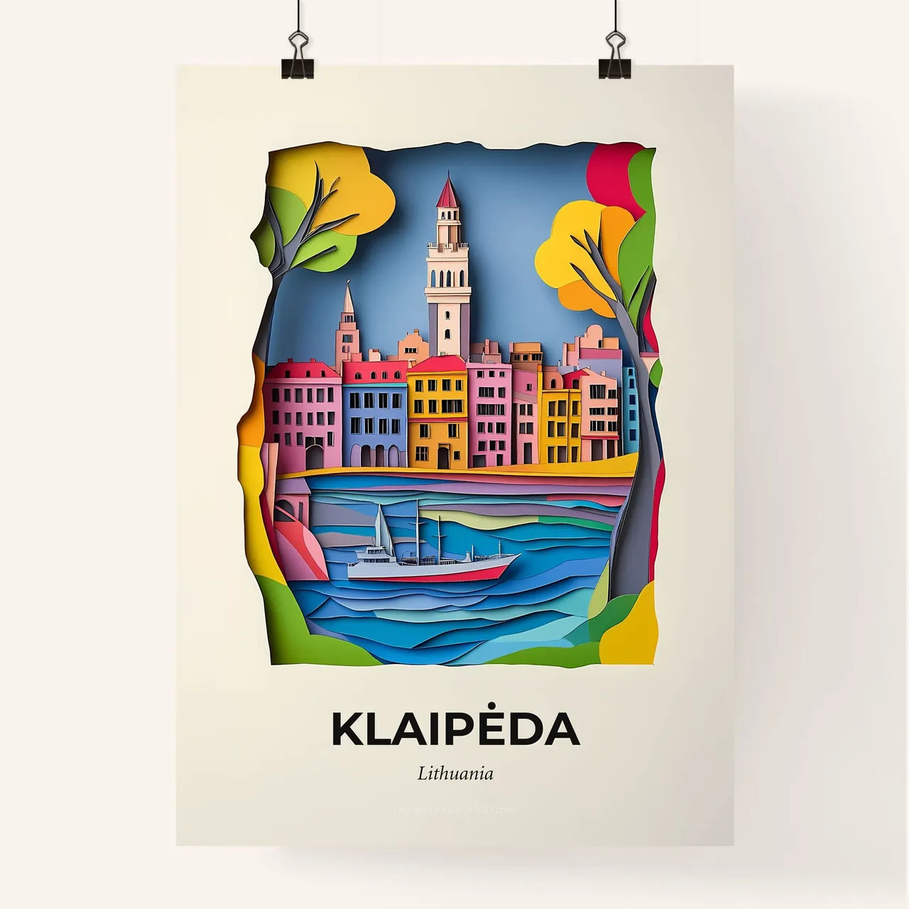 Vivid Klaipėda, Lithuania, Colorful Poster