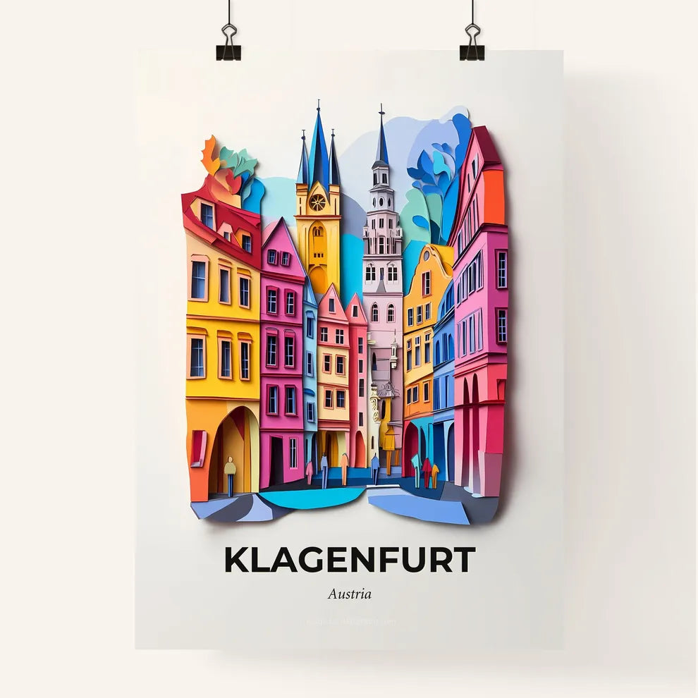 Vivid Klagenfurt, Austria, Colorful Poster