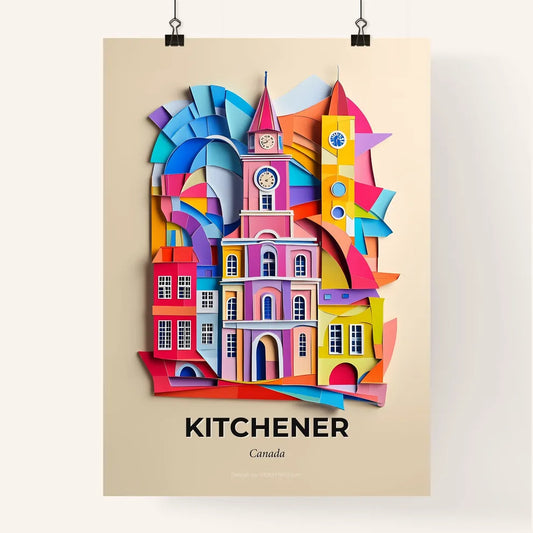 Vivid Kitchener, Canada, Colorful Poster
