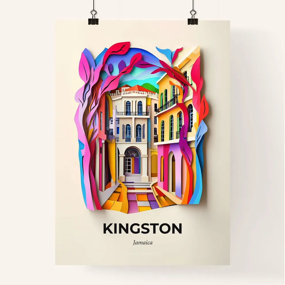 Vivid Kingston, Jamaica, Colorful Poster