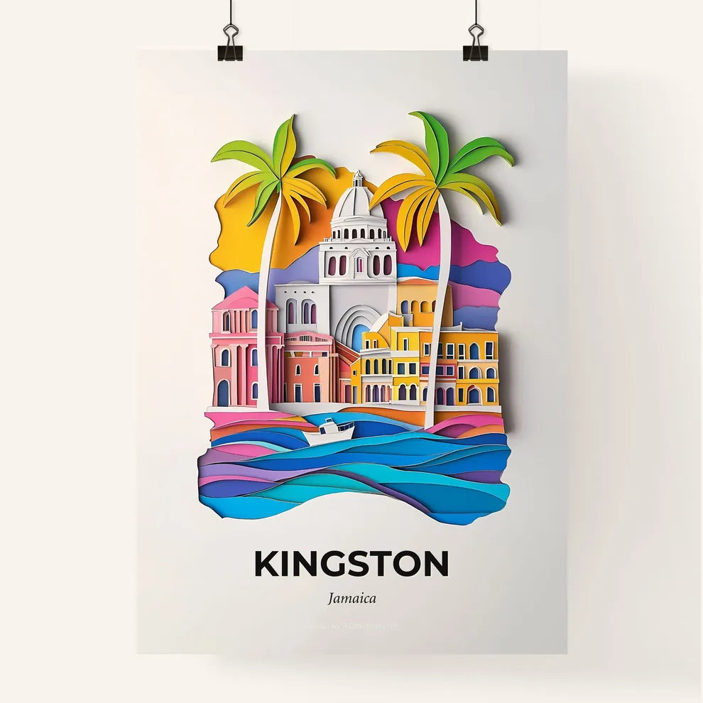 Vivid Kingston, Jamaica, Colorful Poster