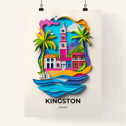 Vivid Kingston, Jamaica, Colorful Poster