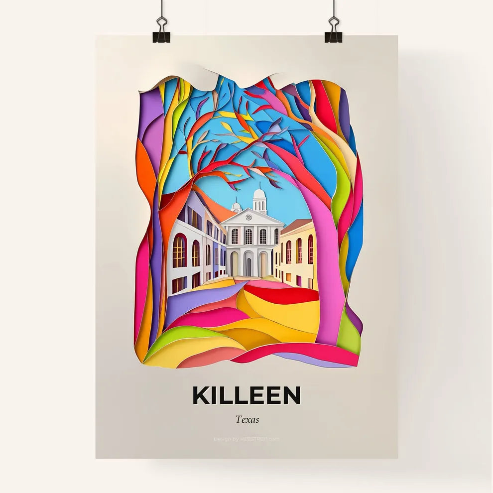 Vivid Killeen, Texas, Colorful Poster
