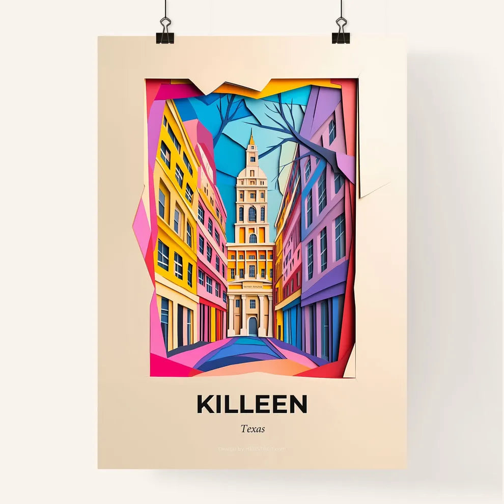Vivid Killeen, Texas, Colorful Poster