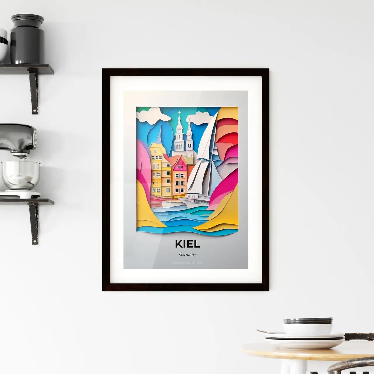 Vivid Kiel, Germany, Framed Wall Art