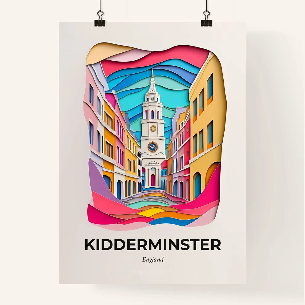 Vivid Kidderminster, England, Colorful Poster