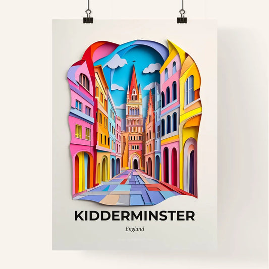Vivid Kidderminster, England, Colorful Poster