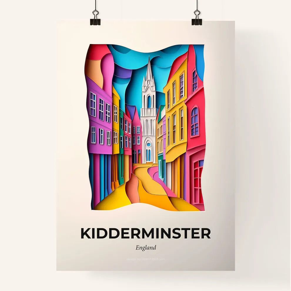 Vivid Kidderminster, England, Colorful Poster