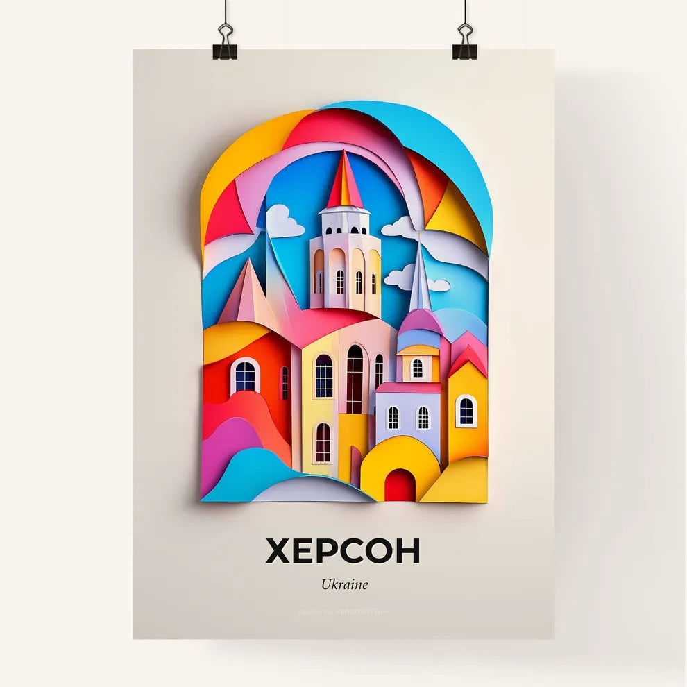 Vivid Kherson, Ukraine, Colorful Poster