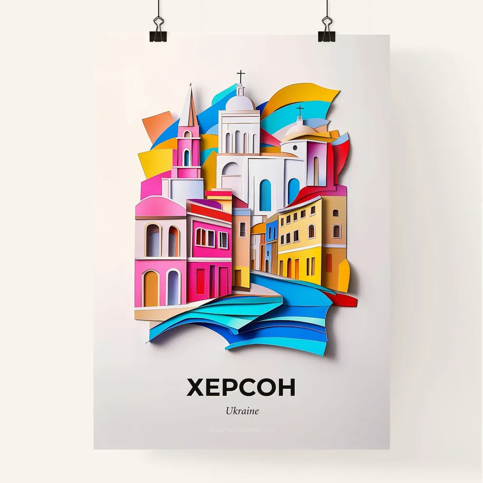 Vivid Kherson, Ukraine, Colorful Poster