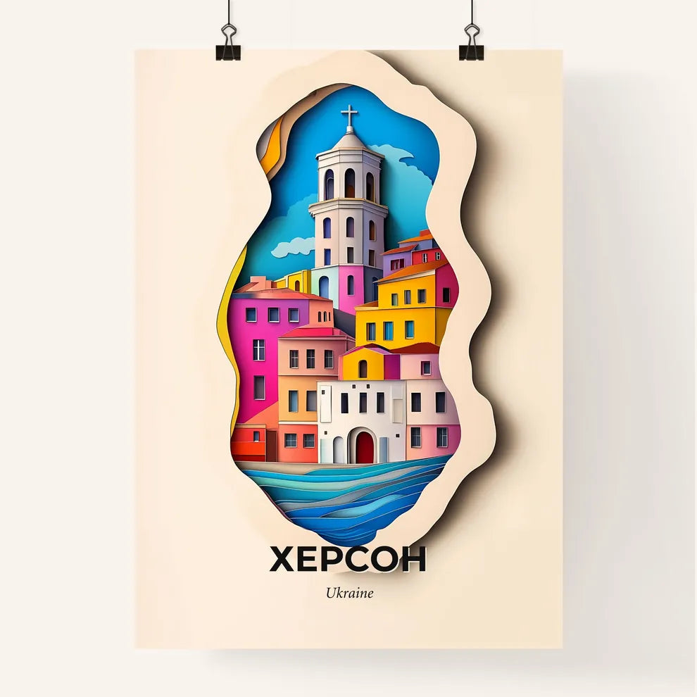 Vivid Kherson, Ukraine, Colorful Poster