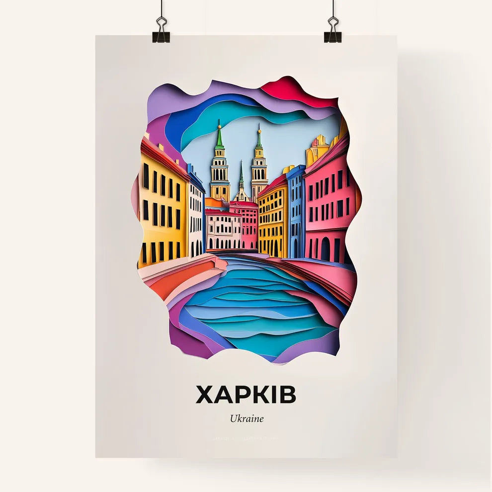 Vivid Kharkiv, Ukraine, Colorful Poster