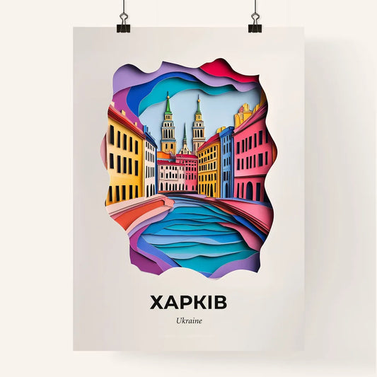 Vivid Kharkiv, Ukraine, Colorful Poster