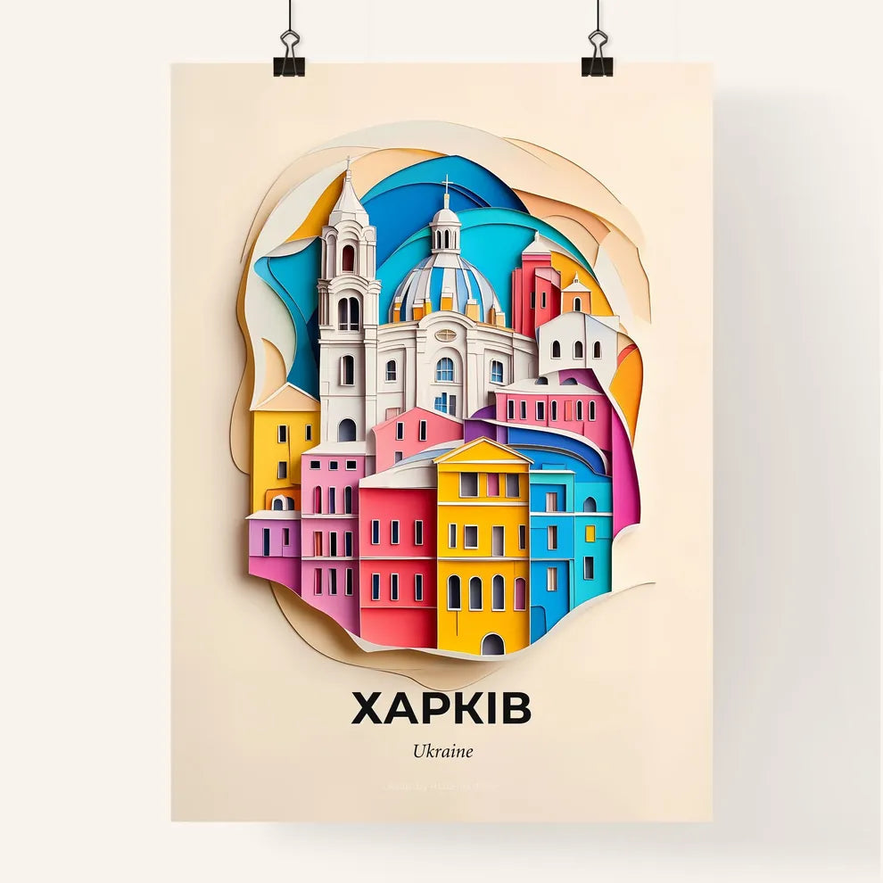 Vivid Kharkiv, Ukraine, Colorful Poster
