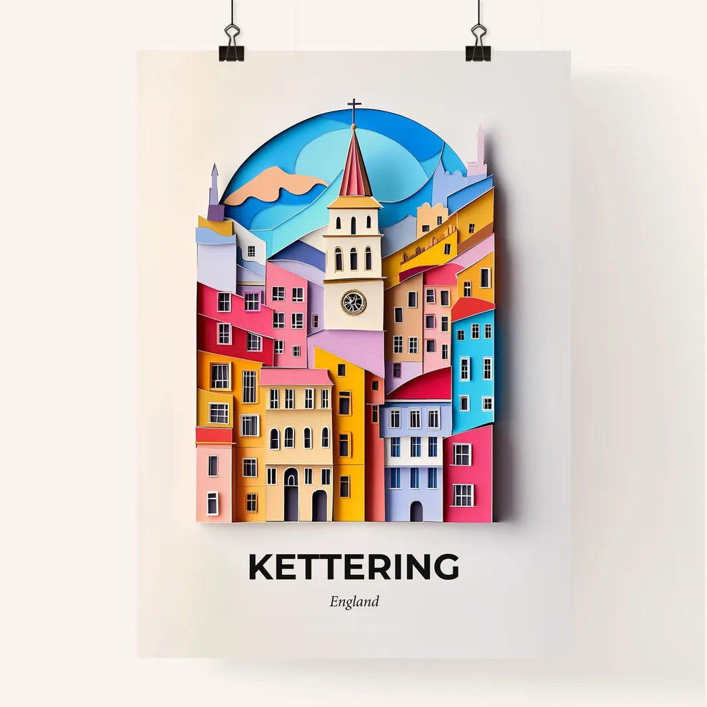 Vivid Kettering, England, Colorful Poster