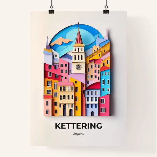 Vivid Kettering, England, Colorful Poster