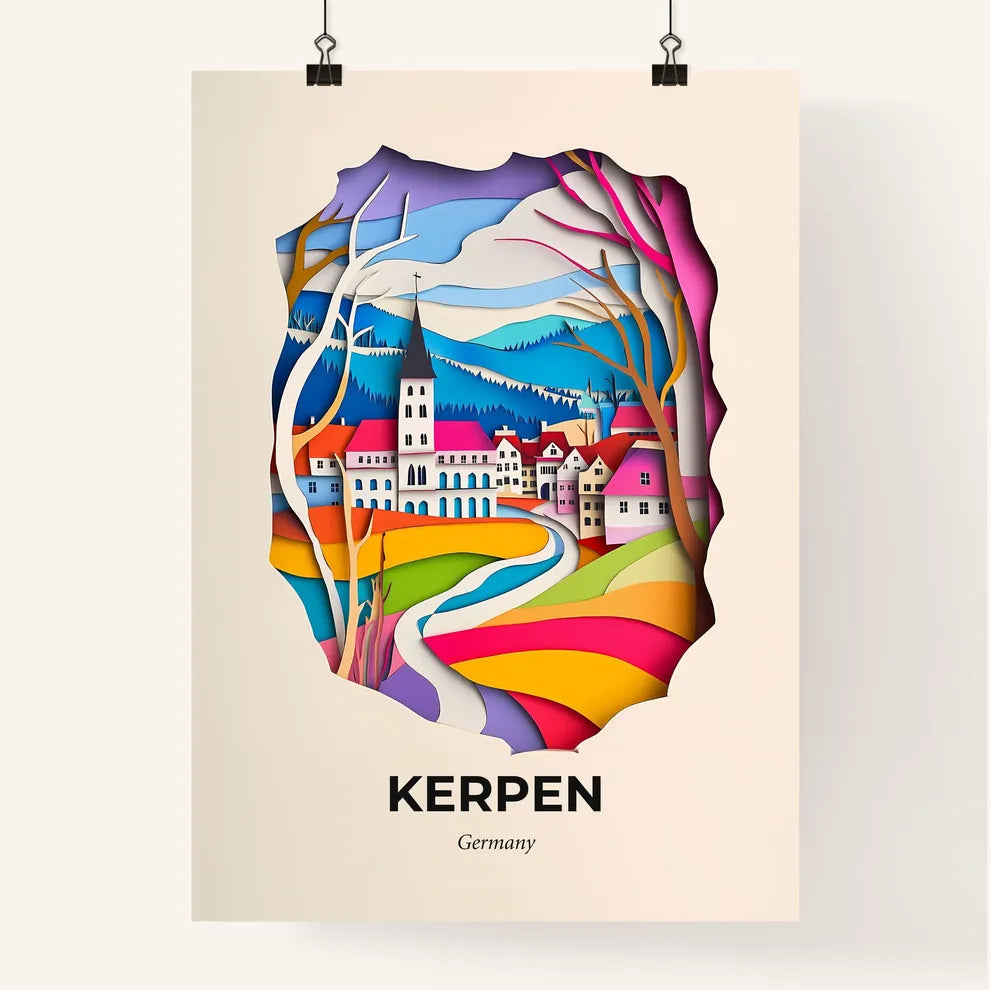 Vivid Kerpen, Germany, Colorful Poster