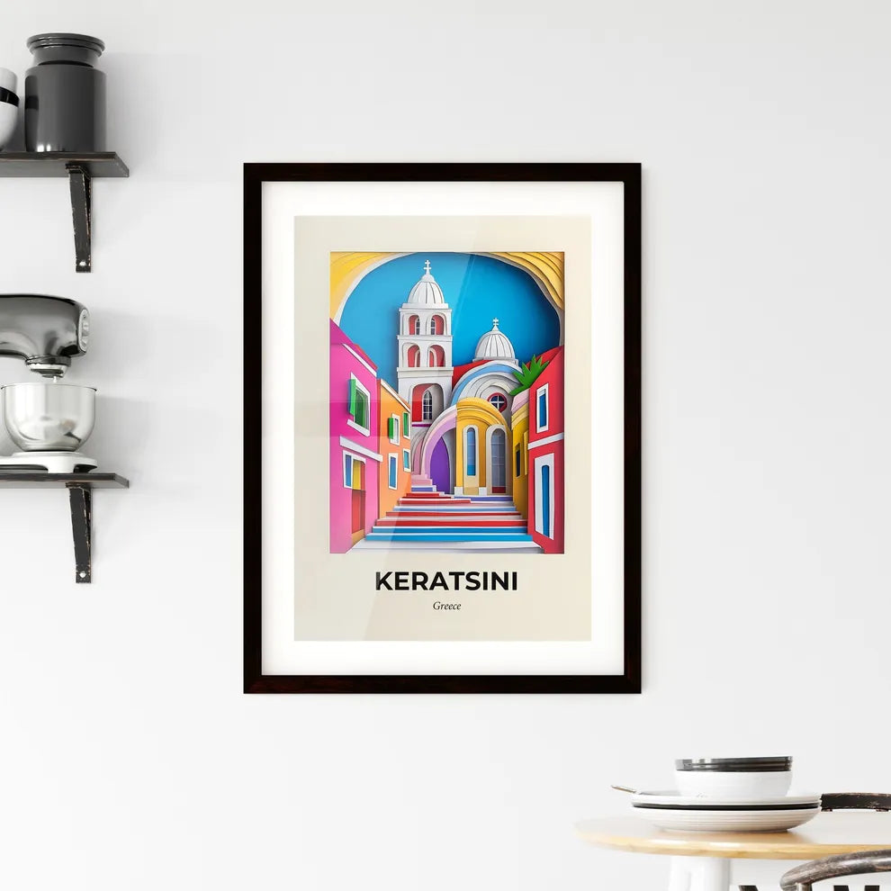 Vivid Keratsini, Greece, Framed Wall Art