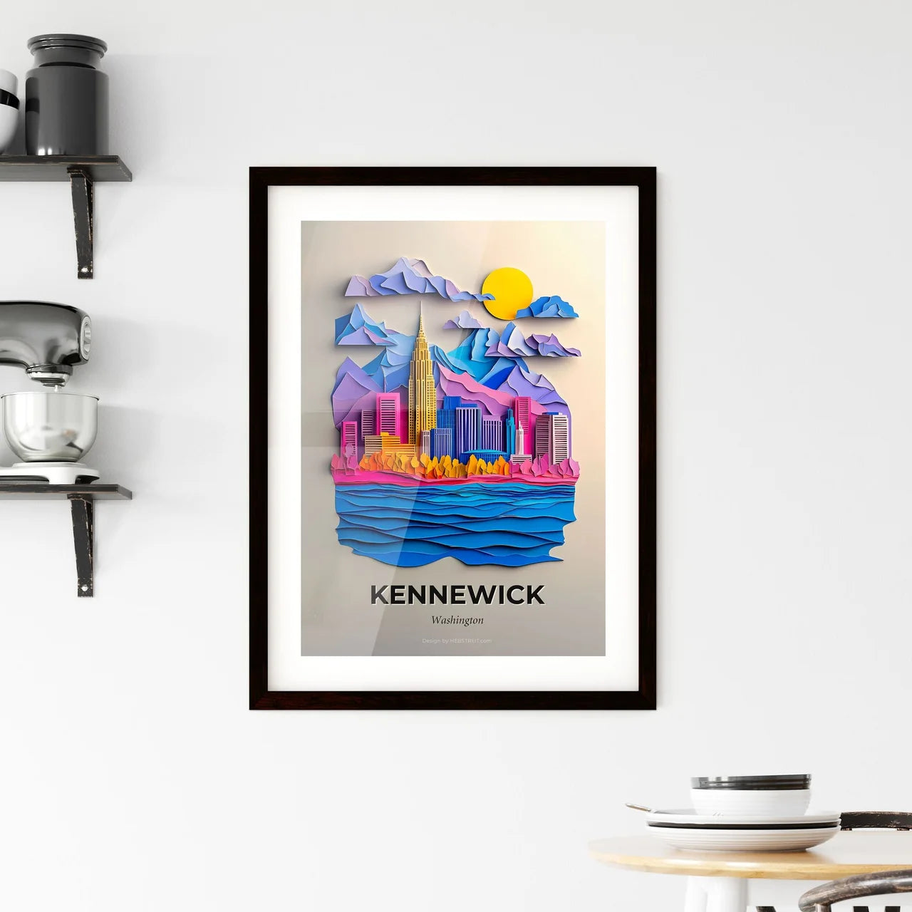 Vivid Kennewick, Washington, Framed Wall Art
