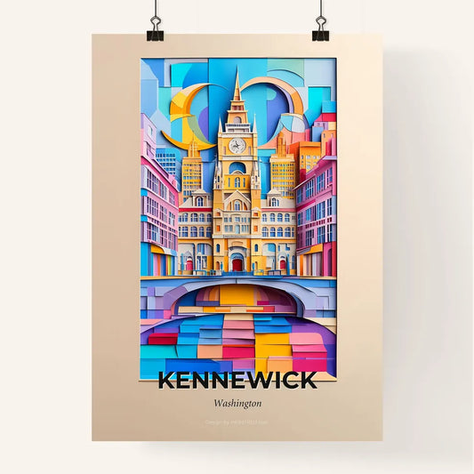 Vivid Kennewick, Washington, Colorful Poster