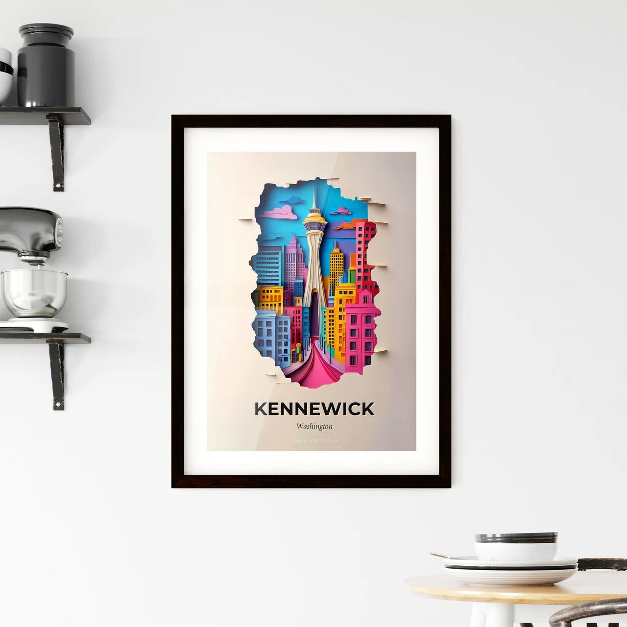 Vivid Kennewick, Washington, Framed Wall Art
