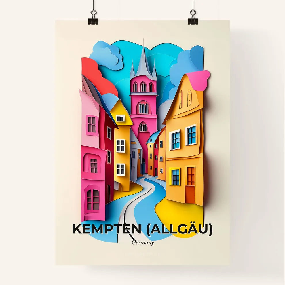 Vivid Kempten (Allgau), Germany, Colorful Poster