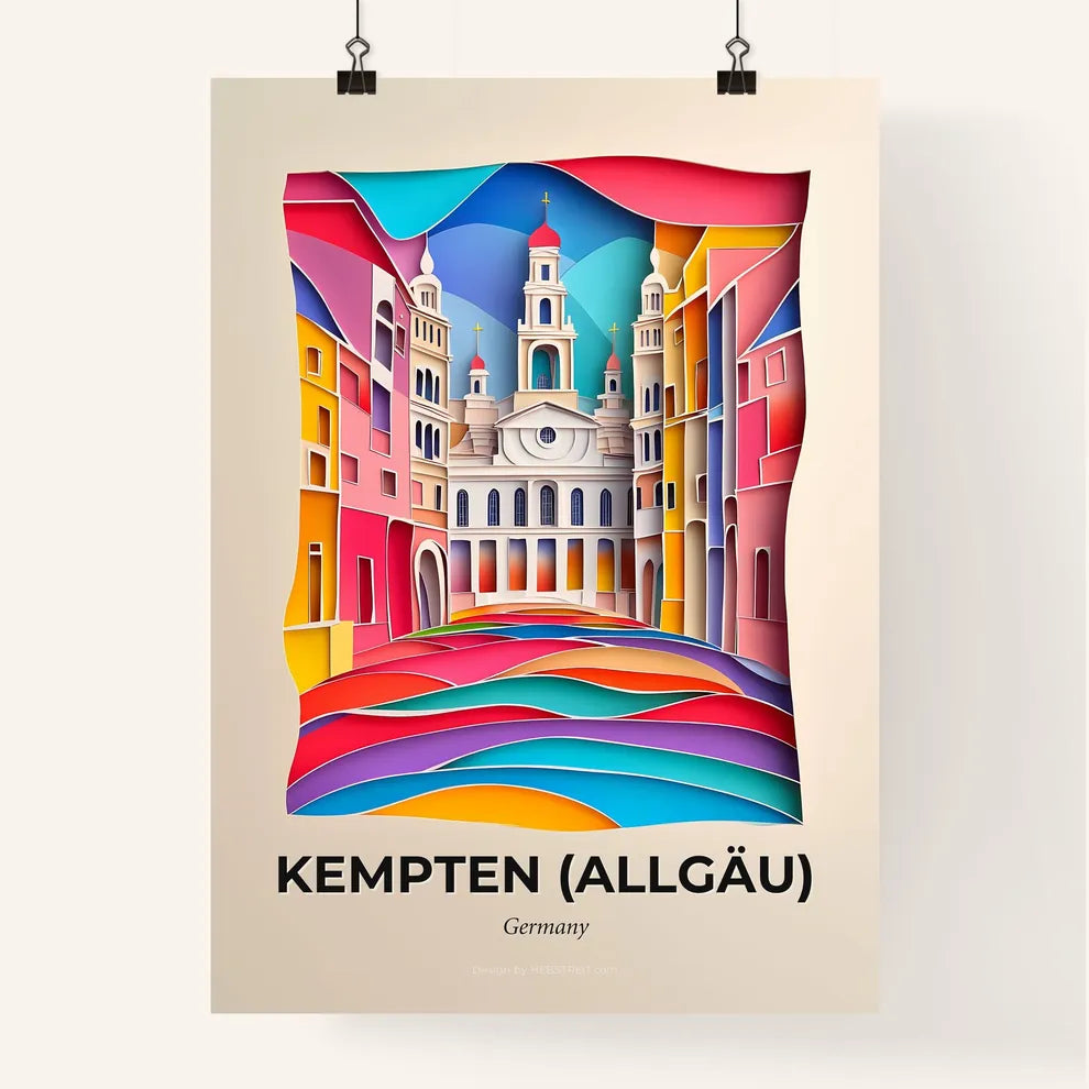 Vivid Kempten (Allgau), Germany, Colorful Poster