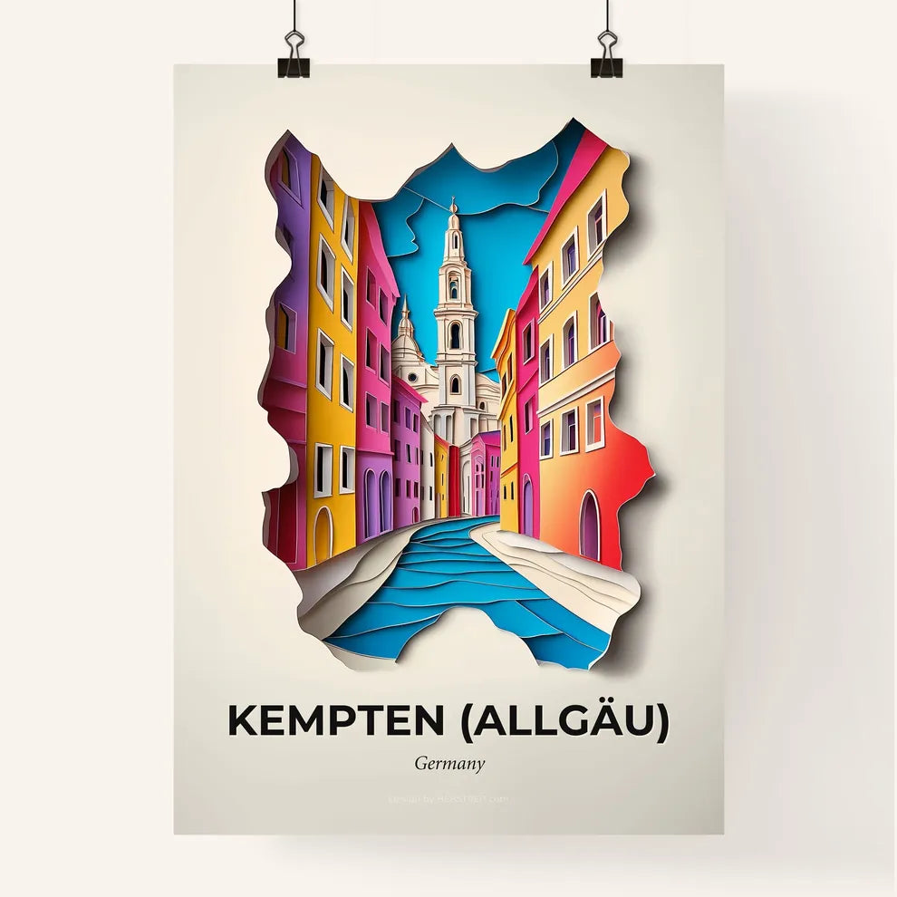 Vivid Kempten (Allgau), Germany, Colorful Poster