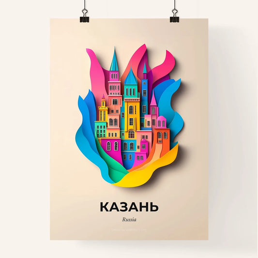 Vivid Kazan, Russia, Colorful Poster