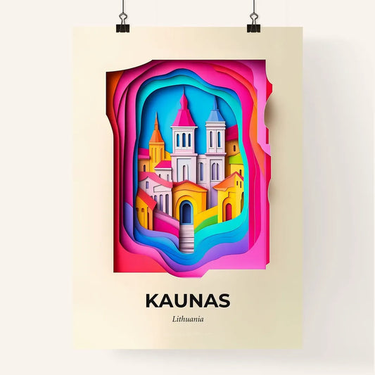 Vivid Kaunas, Lithuania, Colorful Poster