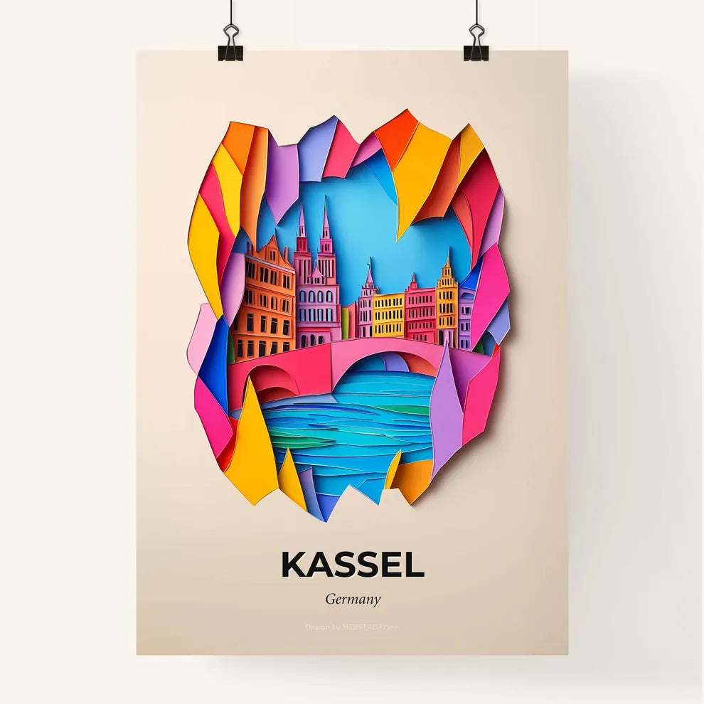 Vivid Kassel, Germany, Colorful Poster