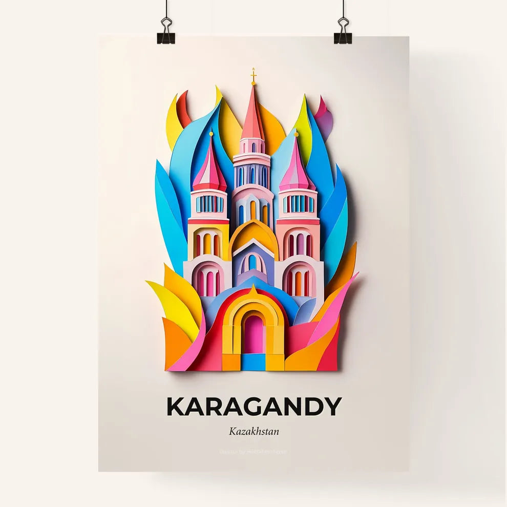 Vivid Karagandy, Kazakhstan, Colorful Poster