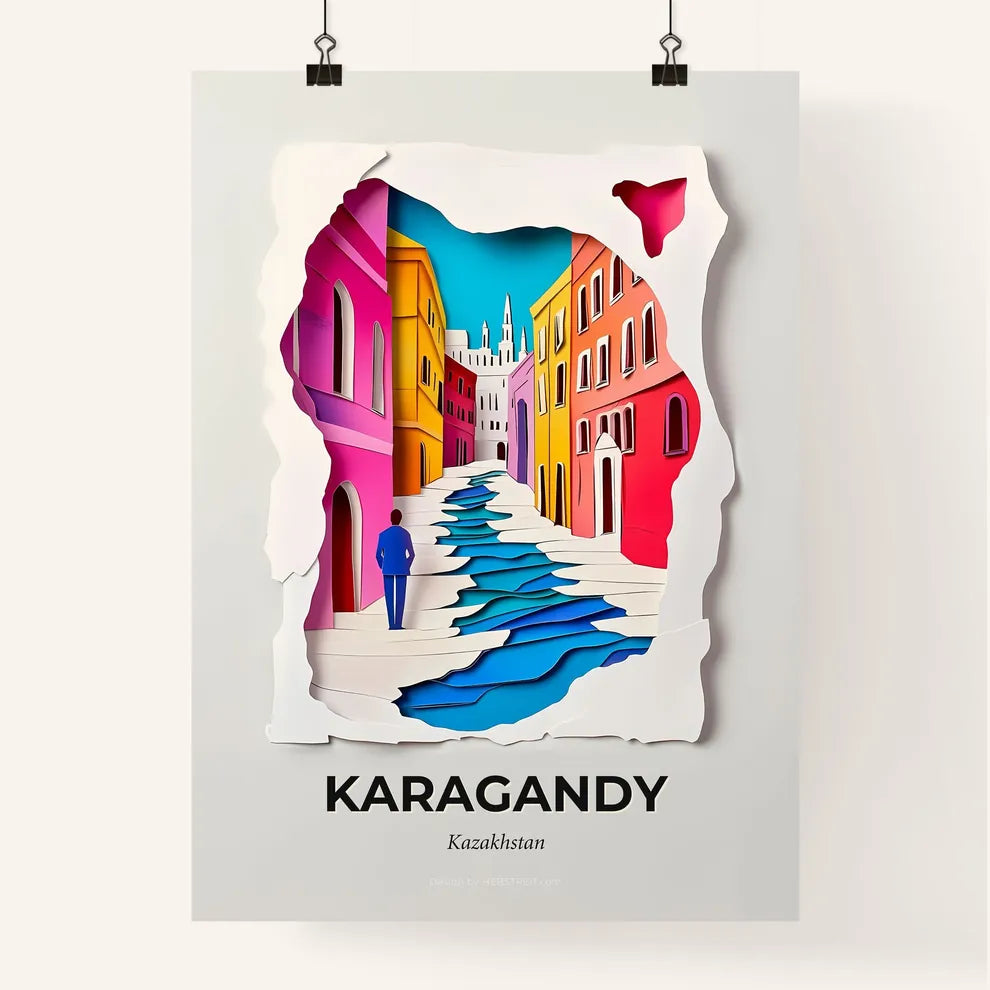 Vivid Karagandy, Kazakhstan, Colorful Poster