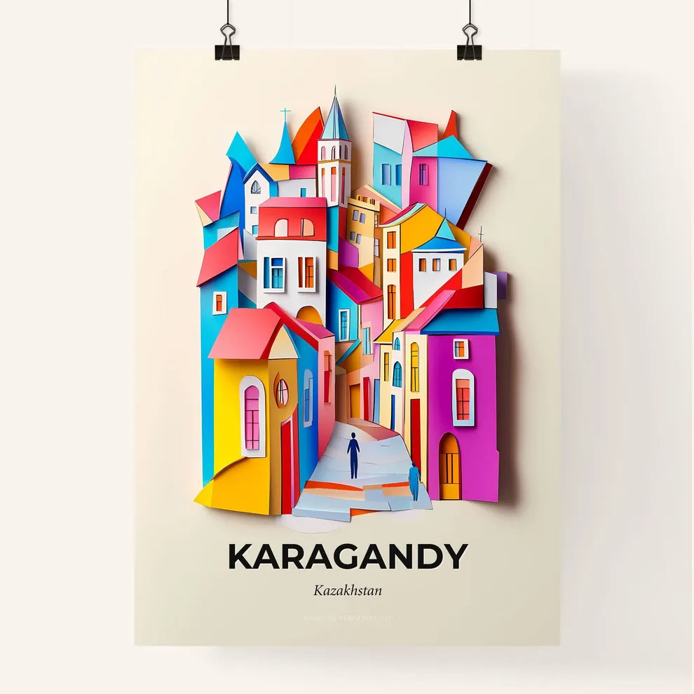 Vivid Karagandy, Kazakhstan, Colorful Poster