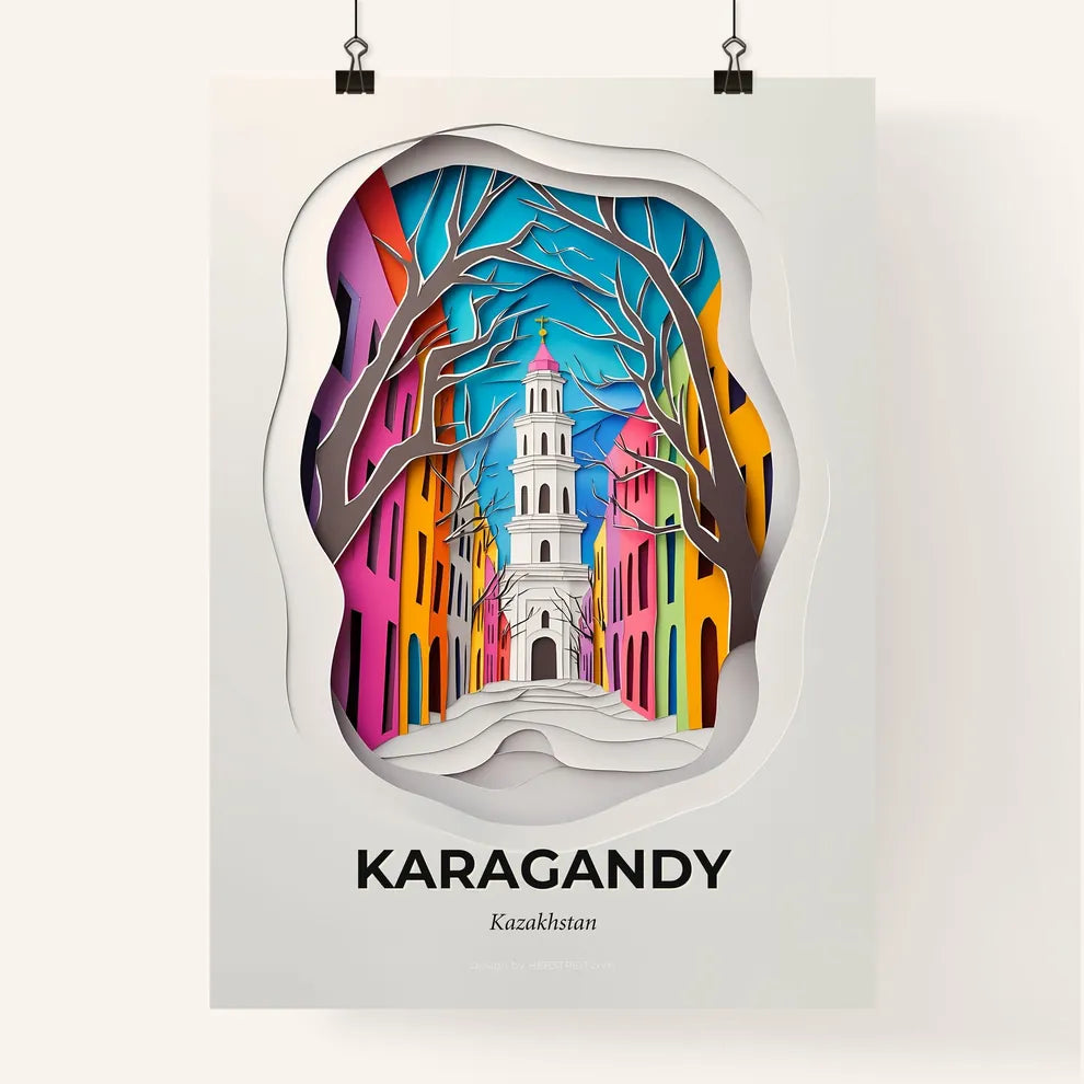 Vivid Karagandy, Kazakhstan, Colorful Poster